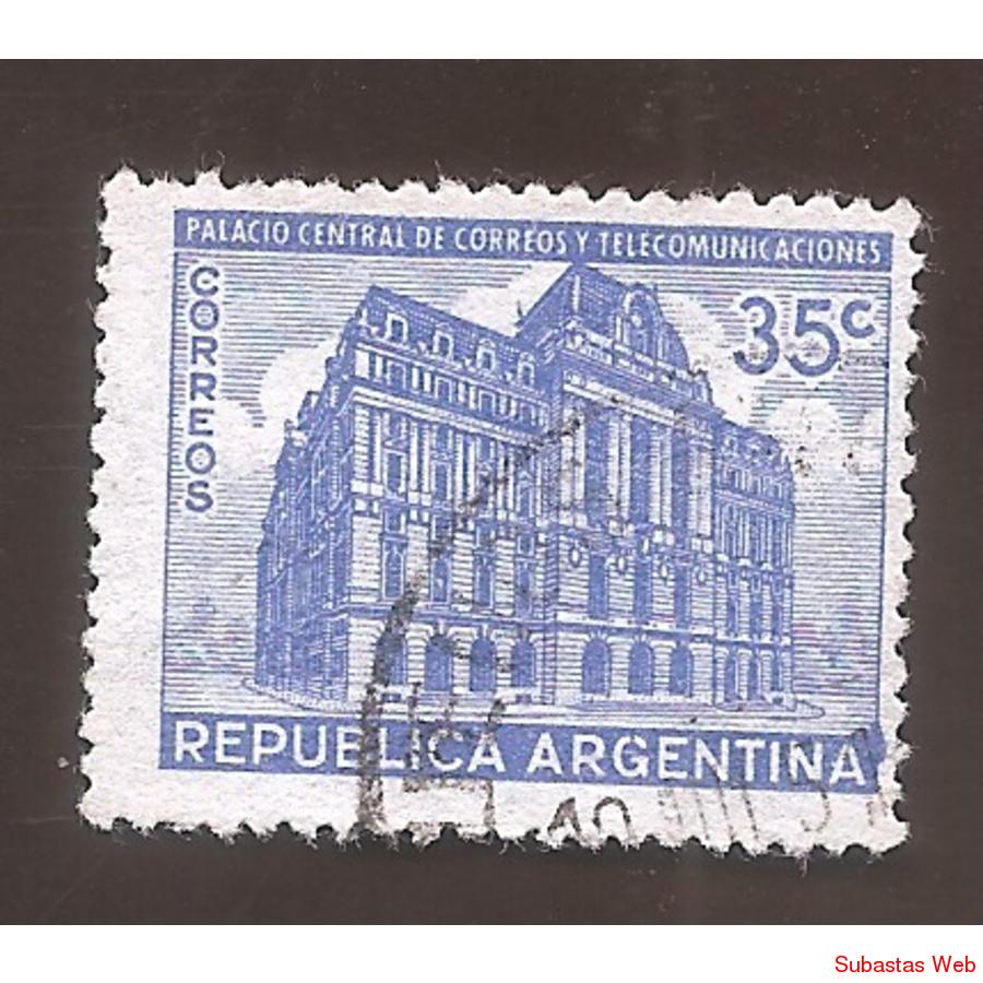 ARGENTINA 1945(MT449I) PALACIO DE CORREOS FILIGRANA RR  USAD