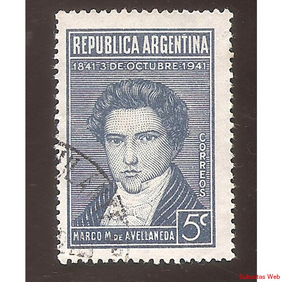 ARGENTINA 1941(MT413) CENTENARIO DE MARCO AVELLANEDA,  USADA