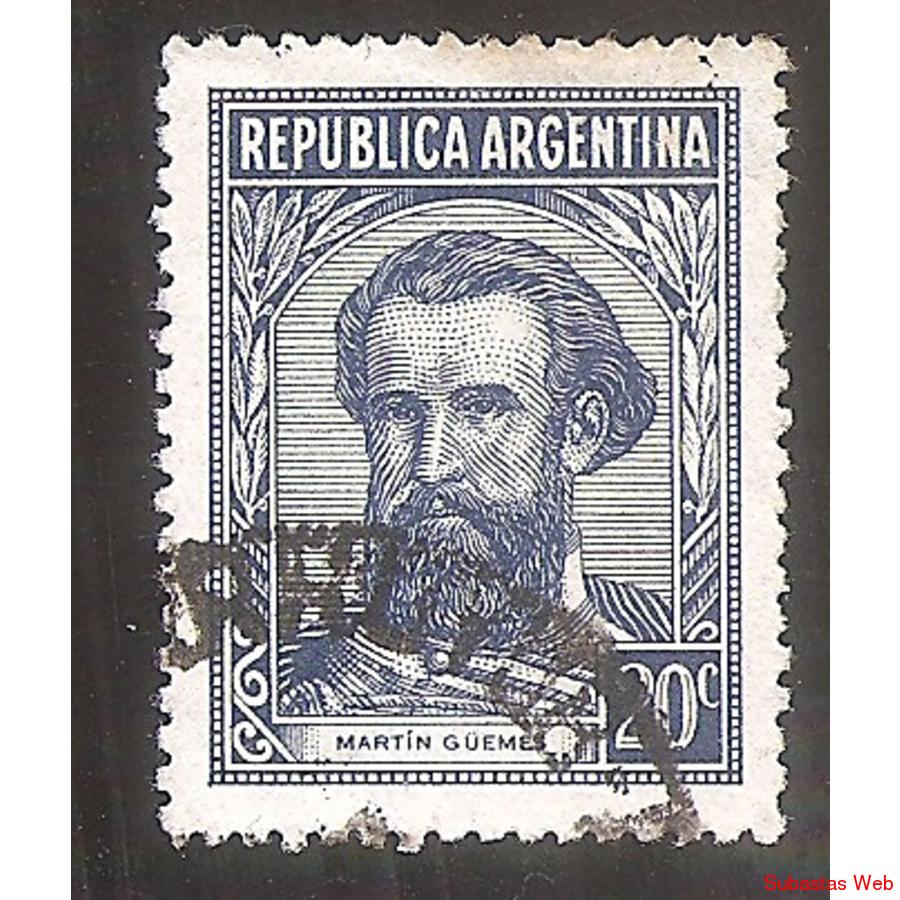 ARGENTINA 1939(MT398) MARTIN GUEMES FILI RA  USADO