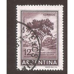 ARGENTINA 1959(MT606B) PROC Y RIQ:  QUEBRACHO, HUECOGRABADO,