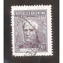 ARGENTINA 1956 (570B) PROCERES: BROWN TIPO III 19,5x25,5  US