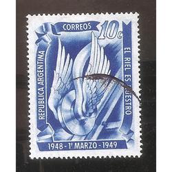ARGENTINA 1949(MT500) TRANSFERENCIA DE LOS FERROCARRILES,  U