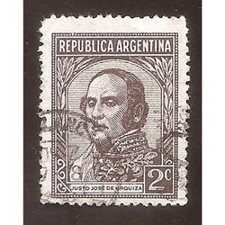ARGENTINA 1935(MT365) URQUIZA FILIGRANA RA RO,  USADA