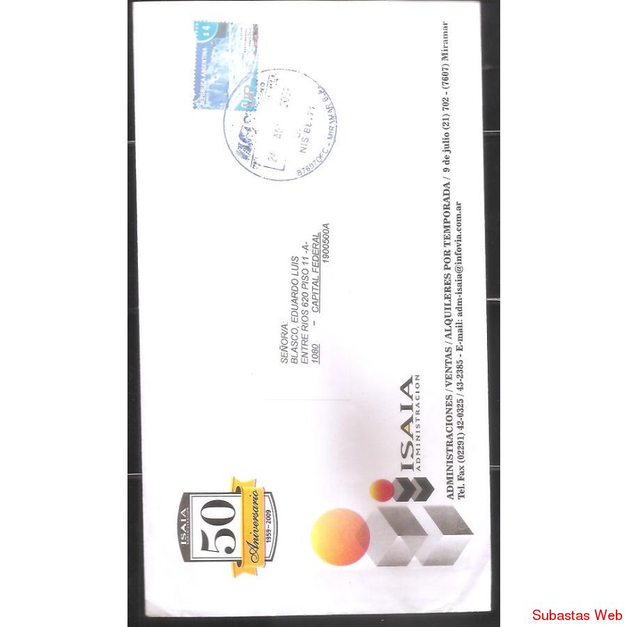 ARGENTINA  2008  SOBRE CIRCULADO NUMERO  213