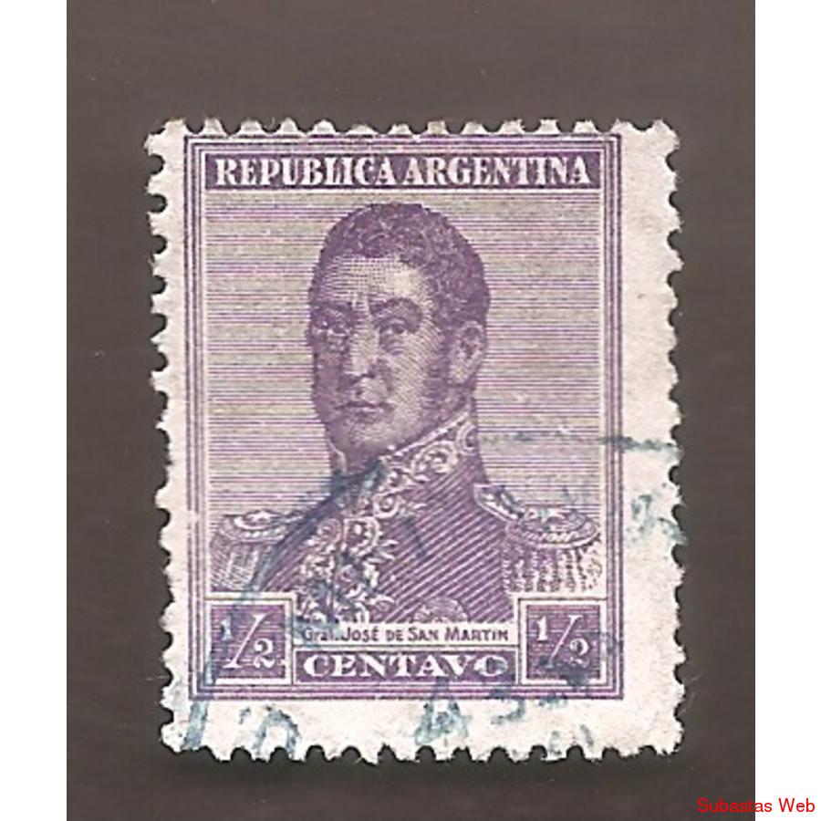 ARGENTINA 1917(MT212) SAN MARTIN FILIGRANA HV USADA
