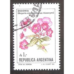 ARGEN1985 (1534) FLORES ARGENTINA: BEGONIA  USADA