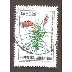 ARGENTINA 1984(1497) FLORES ARGENTINAS: CLAVEL DEL AIRE,FOSF
