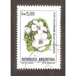 ARGEN1983 (1418) FLORES:  MALVINENSE,  FLUO MATE  USADA