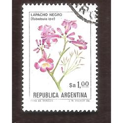 ARGEN1983 (1414) FLORES:  LAPACHO NEGRO,  FOSFO  USADA
