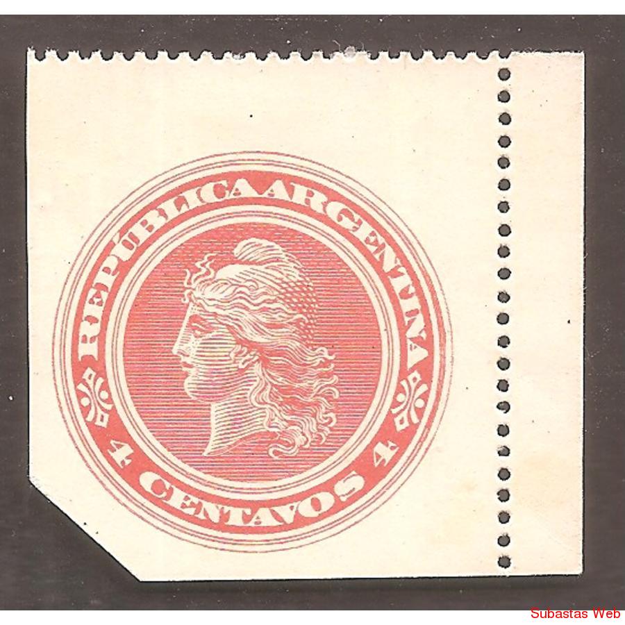 ARGENTINA 1902(CAP31) CABEZA DE LIBERTAD CORTADA DE CARTA PO