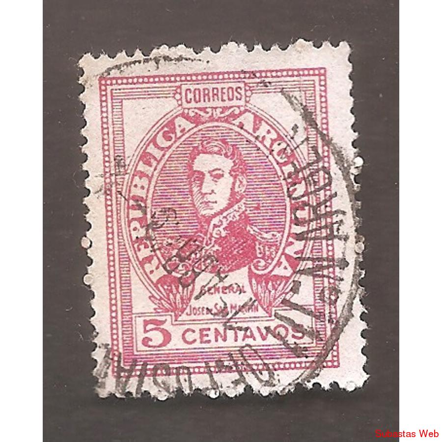ARGENTINA 1945(MT462I) SAN MARTIN TIPOGRAFIA, SINFILI  USADA
