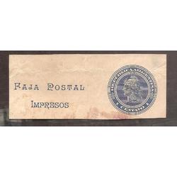 ARGENTINA 1902(FAJ34) CABEZA DE LIBERTAD CORTADA DE FAJA POS
