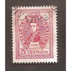 ARGENTINA 1945(MT462b) SAN MARTIN TIPOGRAFIA, RA HORIZONTAL