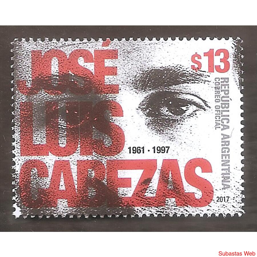 ARGENTINA 2017(GJ4198) HOMENAJE A JOSE LUIS CABEZAS  MINT