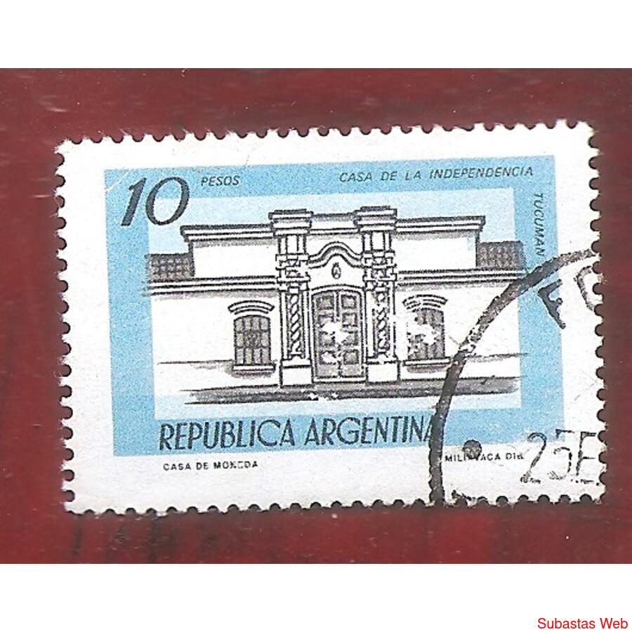 ARGENTINA 1979 (MT1200a) CASA TUCUMAN TIZADO FOSFO,  USADA