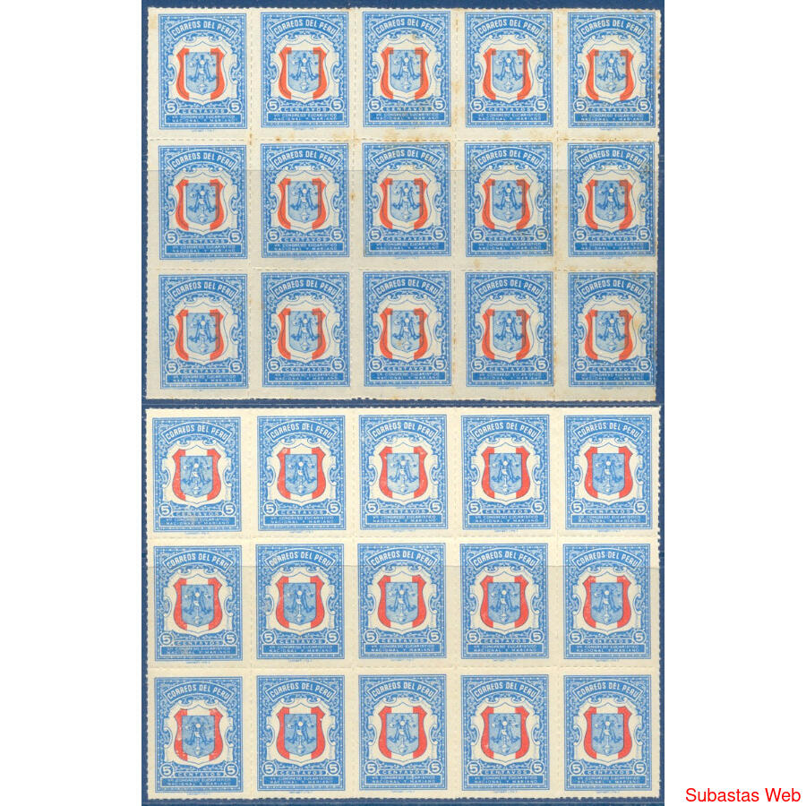 PERU Sc Ra36 RELIGION BLOCK MINT VARIEDAD COLOR CORRIDO