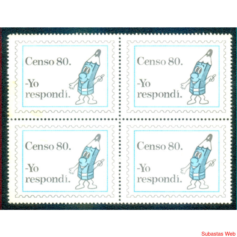 ARGENTINA VIÑETA CENSO 80. YO RESPONDI. EN CUADRO MINT!!!