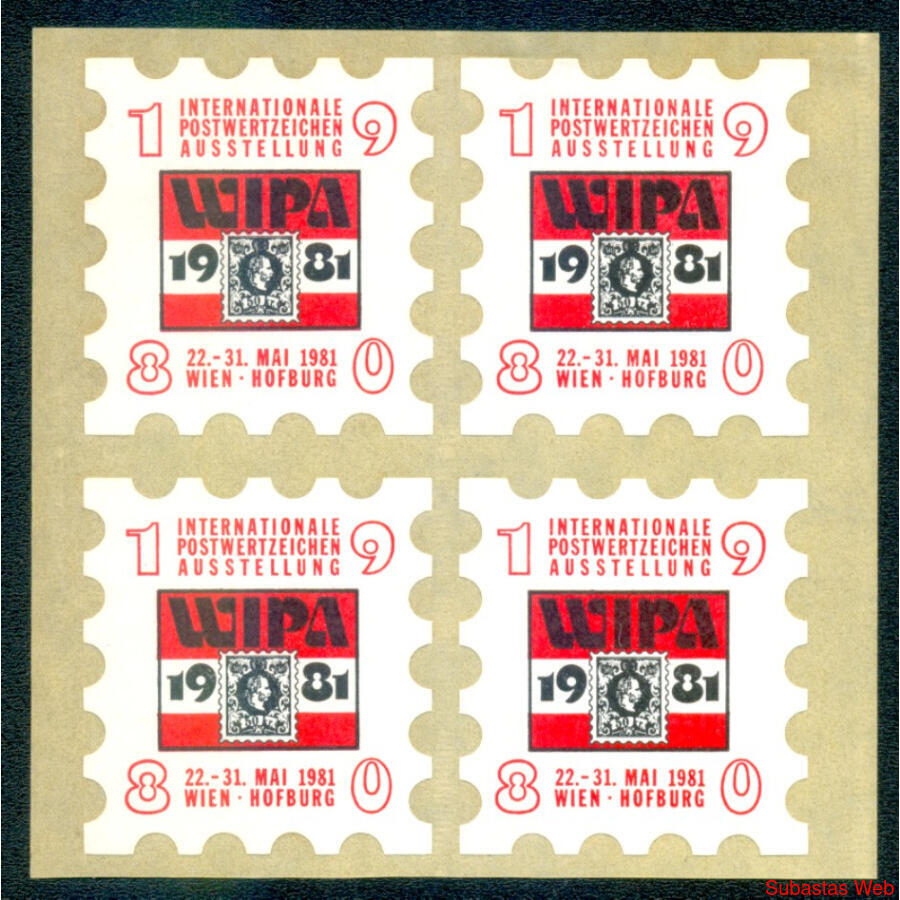 FILASUR AUSTRIA VIENA VIÑETA MINT CUADRITO EXPO WIPA 1981