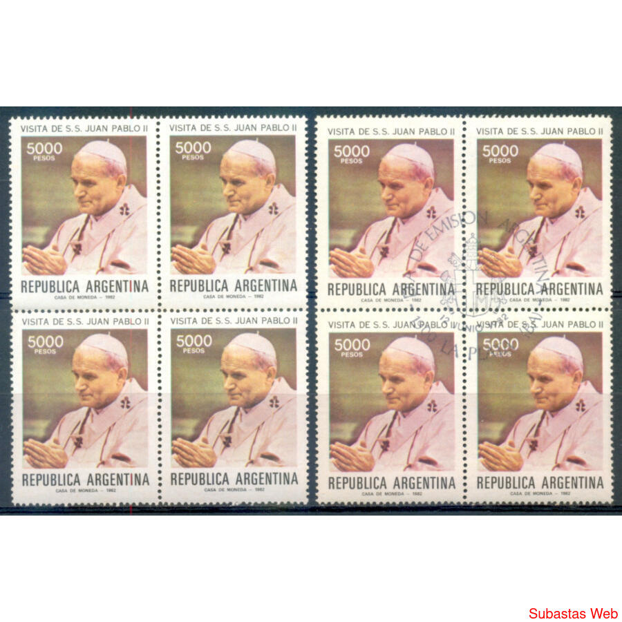 ARGENTINA GJ2040 PAPA JUAN PABLO CUADROS MINT + DIA EMISION!