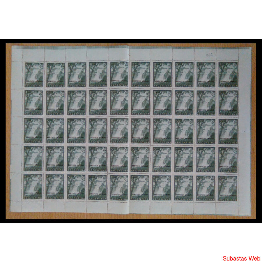 ARGENTINA GJSO723 CATARATAS PLANCHA MINT x 50. U$ 62.00