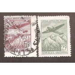 ARGENTINA 1946(MT467I-68I) LINEAS AEREAS DEL ESTADO CON FILI