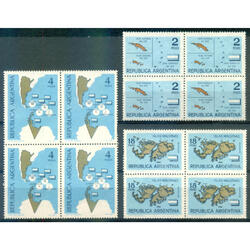 ARGENTINA GJ1272/74 SOBERANIA ANTARTICA SERIE CUADRITOS U$18