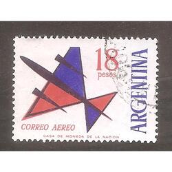 ARGENTINA 1963(A93) DIBUJO DE UN AVION,  USADA