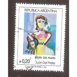 ARGENTINA 1985(1535) PINTURA ARGENTINA: JUAN DEL PRETE USADA