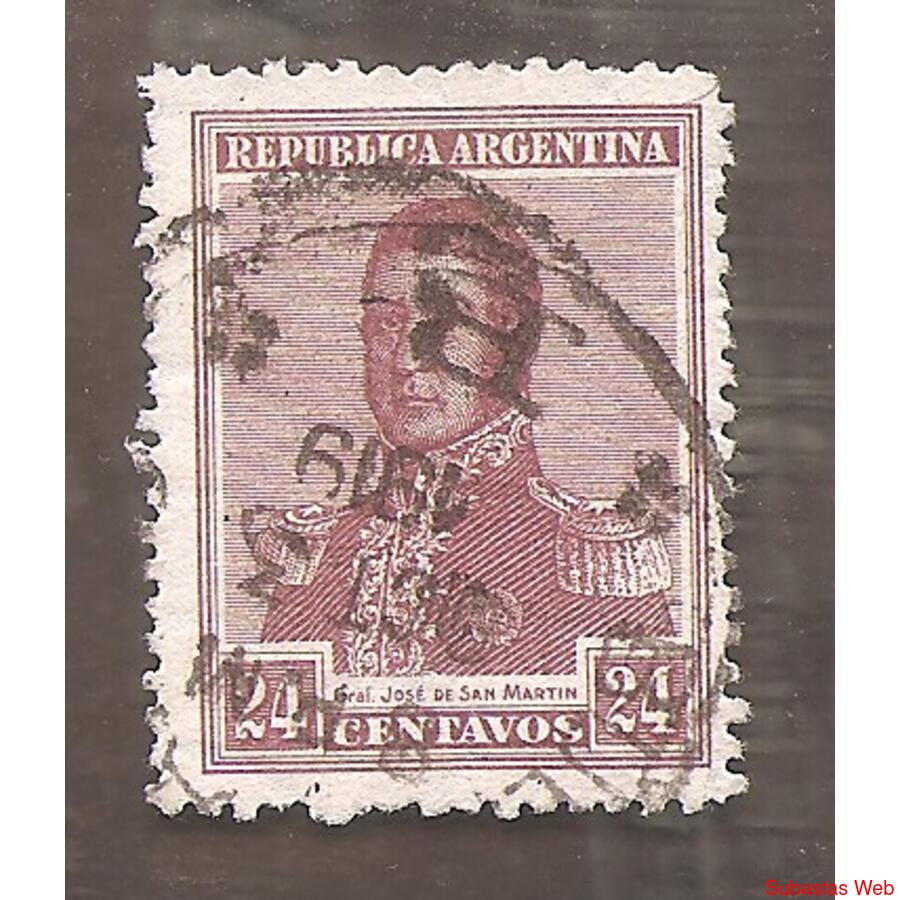 ARGENTINA 1917(221I) SAN MARTIN FILI HH 13,5x12,5  USADA