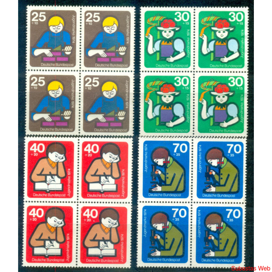 ALEMANIA BDR. Sc B508/B509 JUVENTUD SERIE CUADROS. U$ 24.00