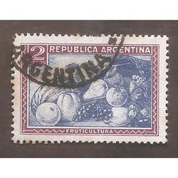 ARGENTINA 1945(455)  FRUTAS  SIN FILIGRANA  USADA