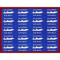 ARGENTINA. PLANCHA x 20 AIR MAIL LABELS. AVION VIA AEREA