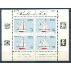 ARGENTINA GJ HB37 YATE ARA FORTUNA HOJA BLOCK MINT. U$ 14.00