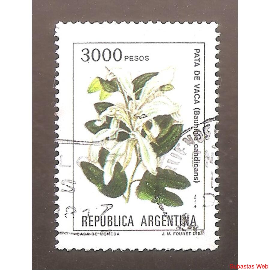ARGEN1982 (1382a) FLORES: PATA DE VACA  FOSFO  USADA