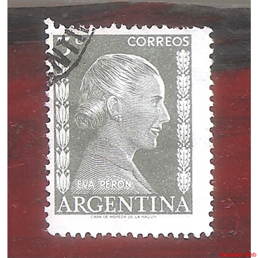 ARGENTINA 1952(518) EFIGIE DE EVA  PERON  DE $0,05  USADA