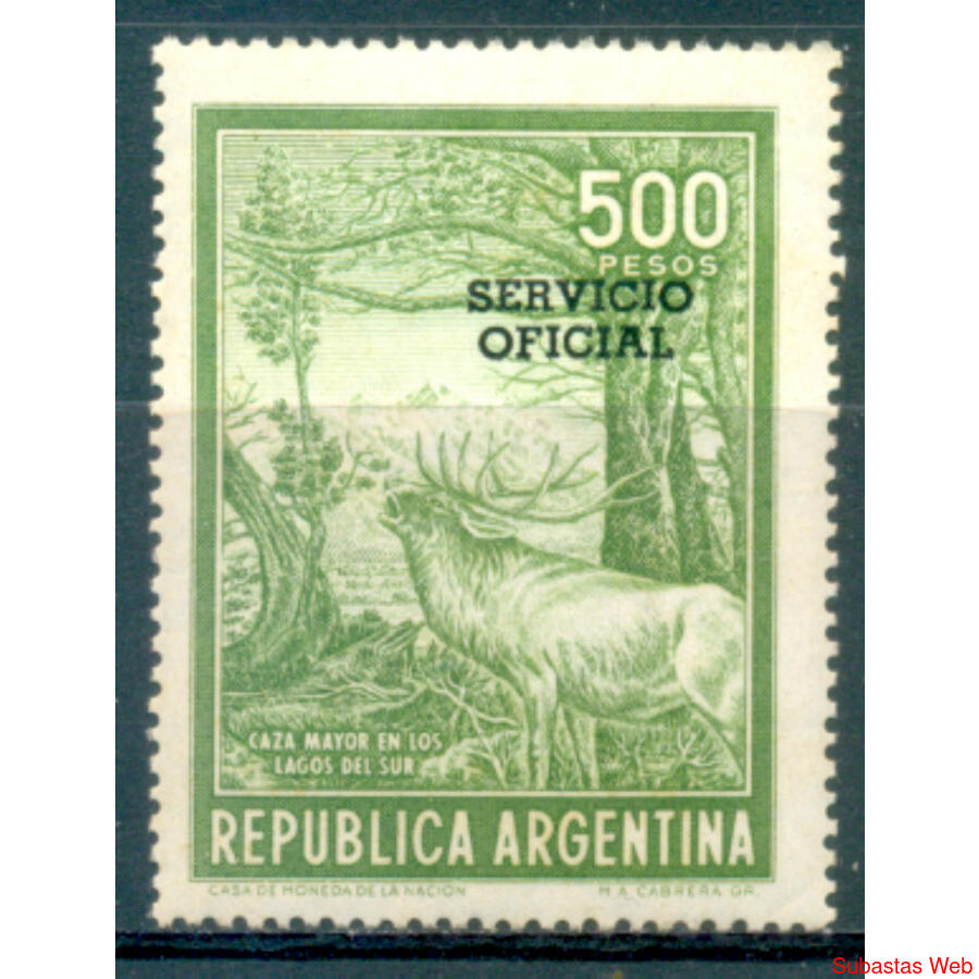 SERVICIO OFICIAL GJ777 CIERVO $500 SELLO NUEVO. U$ 30.00