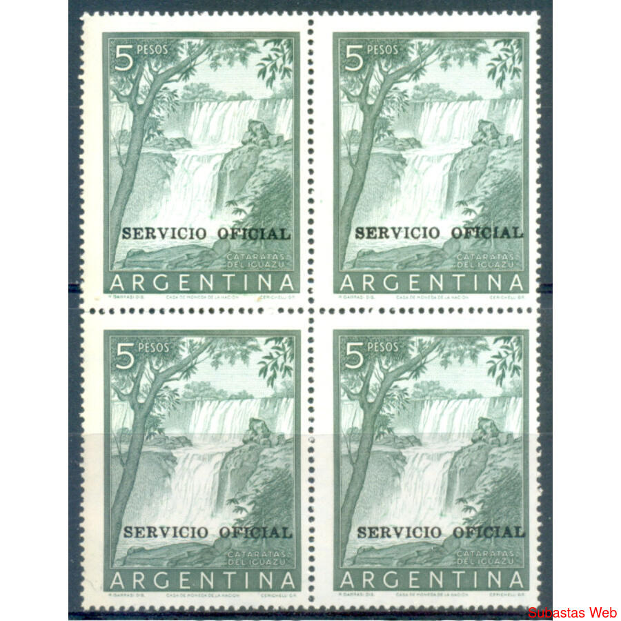 SERVICIO OFICIAL GJ724 CATARATAS IGUAZU CUADRO MINT. U$6.00