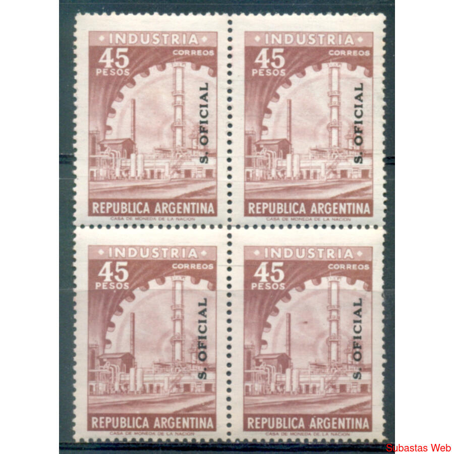 SERVICIO OFICIAL GJ763 INDUSTRIA $ 45. CUADRO MINT. U$ 12.00