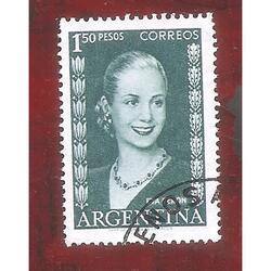 ARGENTINA 1952(530) EFIGIE DE EVA PERON  DE 1,50 C/LEYENDA U