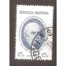 ARGENTIINA 1938(389) CINCUENTENARIO MUERTE DE SARMINETO  USA