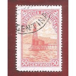 ARGENTINA 1935(379X) PETROLEO  TIZADO FILI RA-RO  USADA