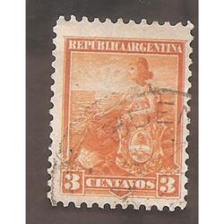 ARGENTINA 1899(113) LIBERTAD SENTADA 11,5x11,5 USADA