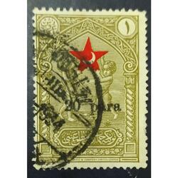 TURQUIA AÑO 1932 MEDIA LUNA ROJA, MICHEL 20-Zh, USADA