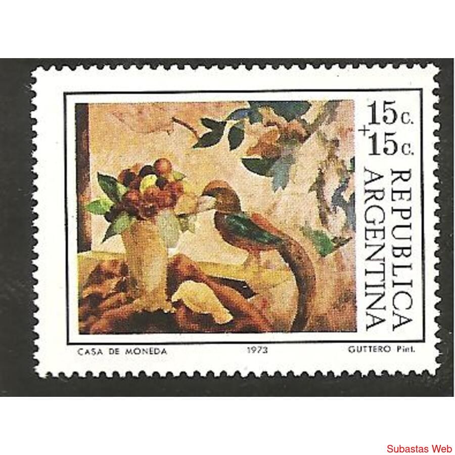 ARGENTINA 1973(950) DIA DEL FILATELISTA: PINTORES  MINT