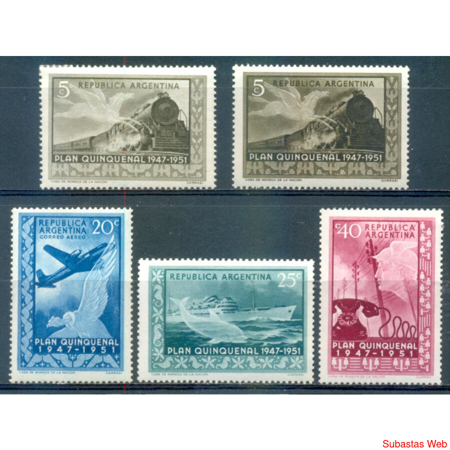 ARGENTINA GJ997/1000. PLAN QUINQUENAL SERIE COMPLETA NUEVA