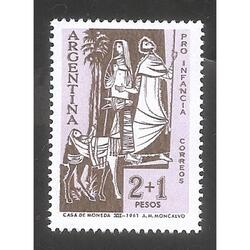 ARGENTINA 1961(653GZ34) PRO INFANCIA VARIEDAD GZ34  MINT