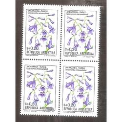 ARGENTINA 1983/1410) CUADRITO  FLORES JACARANDA MINT