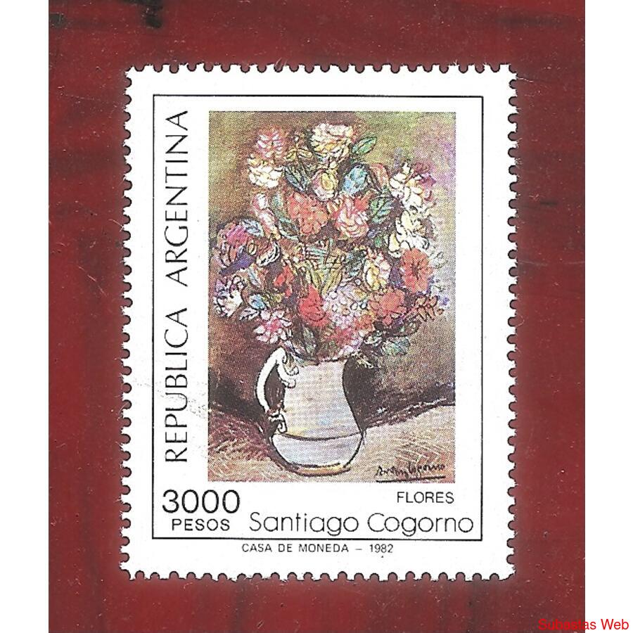 ARGENTINA 1982(1348) PLASTICA ARGENTINA: TAPICES   MINT
