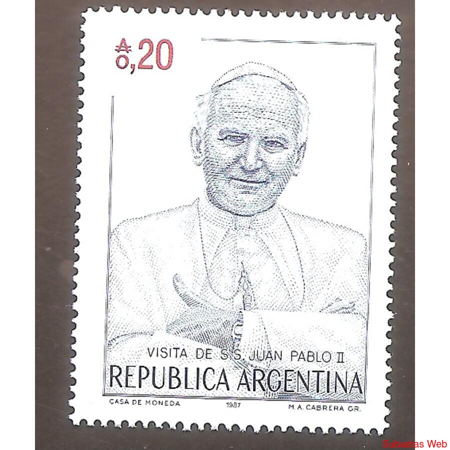 ARGENTINA 1987(1625) VISITA DE JUAN PABLO II  MINT