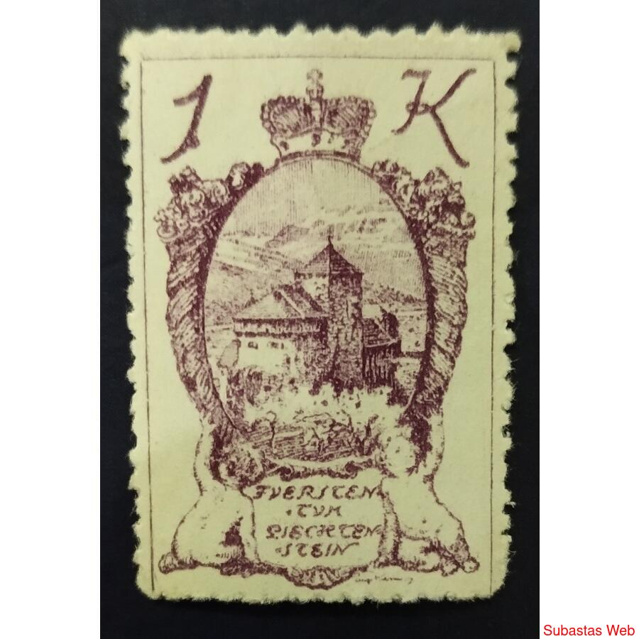 LIECHTENSTEIN AÑO 1920, SCOTT 22, NSG